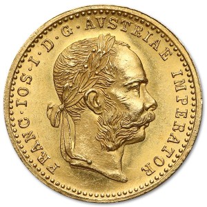 Złota moneta Dukat Austro-Węgierski rewers
