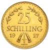 Złota moneta 25 Schillingów Austria rewers