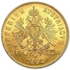 Złota moneta 8 Florenów / 20 Franków Austro-Węgry rewers