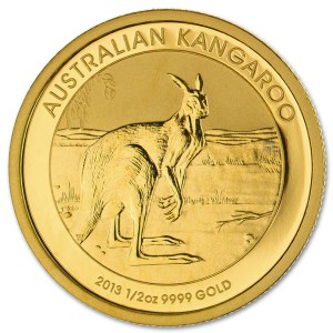 Złota moneta Australijski 1/2 oz rewers