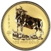 Złota moneta Australijski Lunar I Rok Bawołu 1 oz rewers