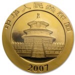 Złota moneta Chińska Panda 1 oz awers