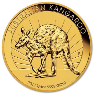 Złota moneta Australijski Nugget 1/4 oz rewers