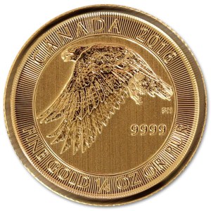 Złota moneta White Falcon 1/4 oz rewers