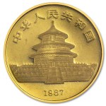 Złota moneta lokacyjna Chińska Panda 1/4oz awers