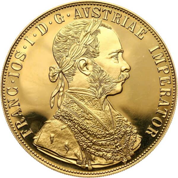 Złota moneta 4 Dukaty Austriackie - Czworak rewers