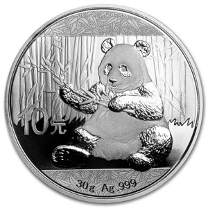 Srebrna moneta Chińska Panda 30g rewers