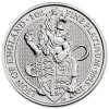 Platynowa moneta Bestie Królowej Lew Anglii 1 oz rewers