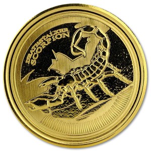 Złota moneta Skorpion "Deathstalker" 1 oz rewers