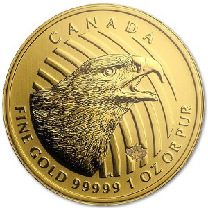 Złota moneta Zew Natury Orzeł Złoty 1 oz rewers
