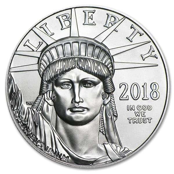 Platynowa moneta Orzeł Amerykański 1 oz rewers