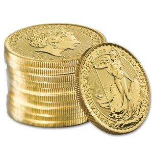 Zestaw 10 x złota moneta Britannia 1 oz