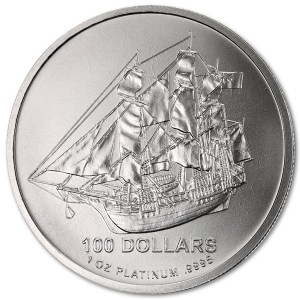 Platynowa moneta Cook Island 1 oz rewers