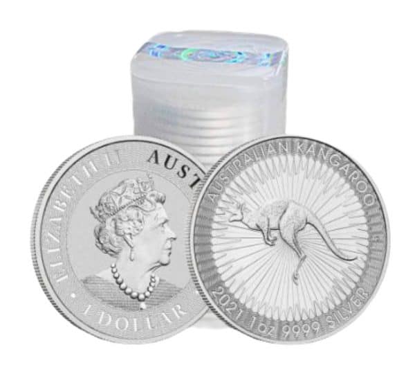 Zestaw 25 srebrnych monet Australijski Kangur 1 oz