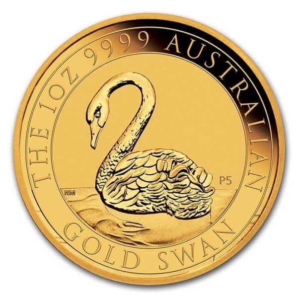 Złota moneta Łabędź Australijski 1 oz rewers