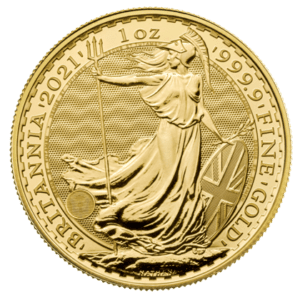 Złota moneta Britannia 1 oz rewers