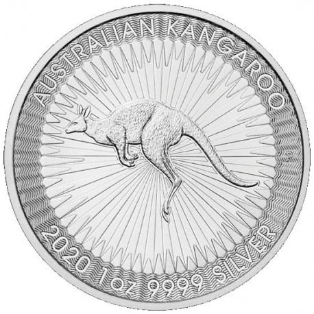 Srebrna moneta Australijski Kangur 1oz rewers