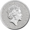 Srebrna moneta Bestia Królowej: Biały Lew Mortimerów 2oz awers