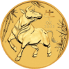 Złota moneta Lunar III Rok Bawołu 1/4 oz rewers