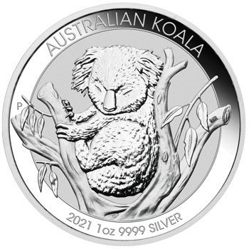 Srebrna moneta Australijski Koala 1oz rewers