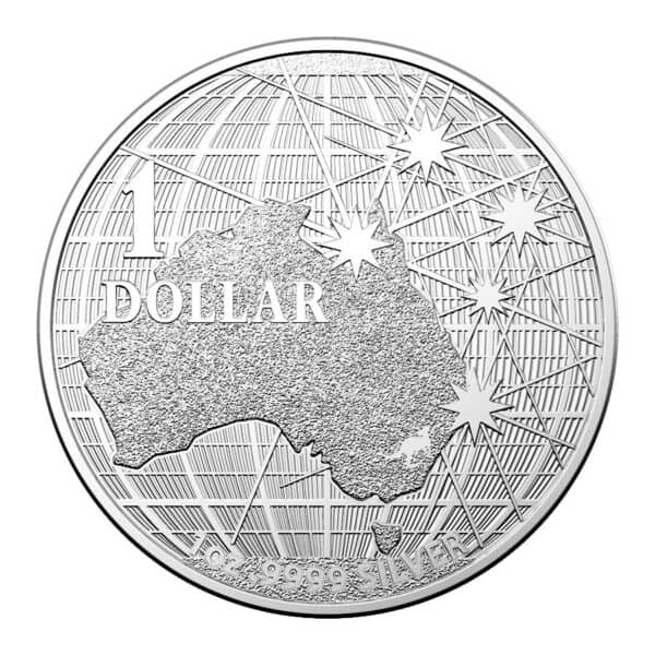 Srebrna moneta Pod Niebem Australii 1 oz rewers