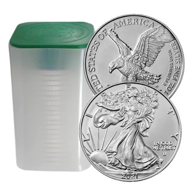Zestaw 20 srebrnych monet american eagle