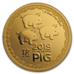 Złota moneta Niue Rok Świni 1oz