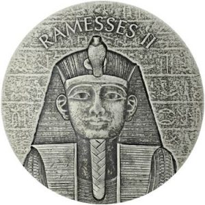 Srebrna moneta Ramzes II 2017 2 oz rewers