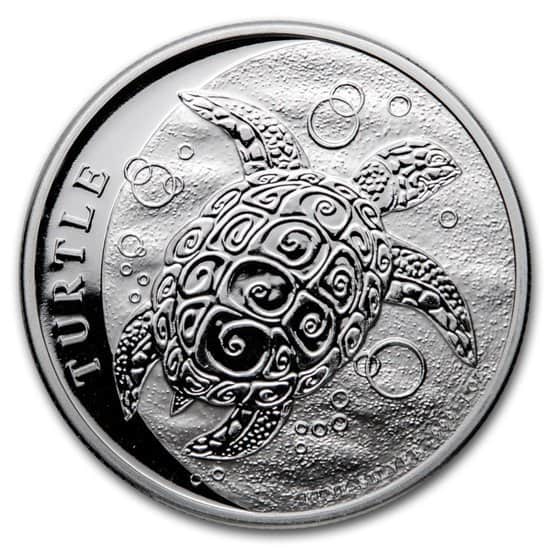 Srebrna moneta Żółw Szylkretowy 1oz rewers