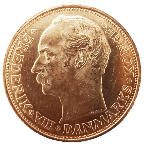 800 Koron Duńskich Ile To Zł złota moneta 20 koron duńskich Fryderyk VIII 8,96 g 900 79th Element