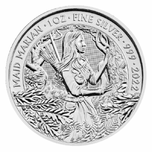 Srebrna moneta Mity i Legendy Lady Marion 1 oz rewers