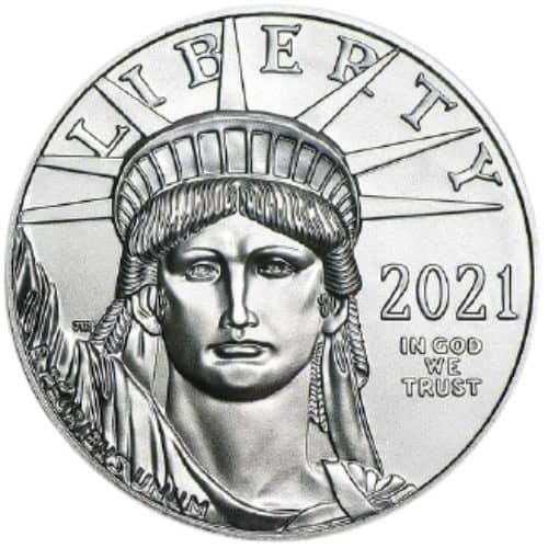 Platynowa moneta Orzeł Amerykański 1 oz rewers