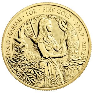 1 oz Złota moneta Maid Marian Lady Marion rewers