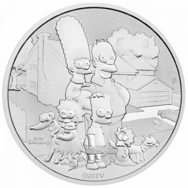 Srebrna moneta The Simpsons Family 1 oz rewers