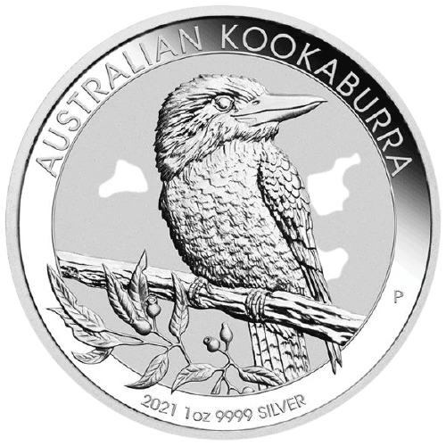 Srebrna moneta Kookaburra 1 oz 2021 rewers