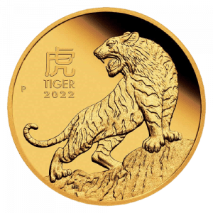 Złota moneta Lunar III Rok Tygrysa 1/4 oz 2022 rewers
