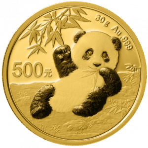 Złota moneta Chińska Panda 30g 2020 rewers