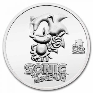 Srebrna moneta Sonic the Hedgehog 1 oz 2021 rewers