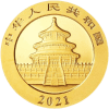 Złota moneta Chińska Panda 30g 2021 awers