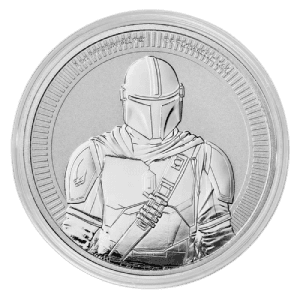 Srebrna moneta Gwiezdne Wojny Mandalorian 1 oz 2021 rewers