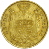 Złota moneta lokacyjna 40 Lirów Włochy awers