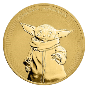 Złota moneta Gwiezdne Wojny: Grogu Baby Yoda 1 oz 2021 rewers