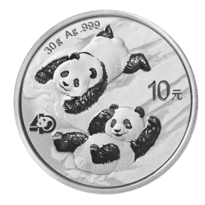 Srebrna moneta Chińska Panda 30g 2022 rewers