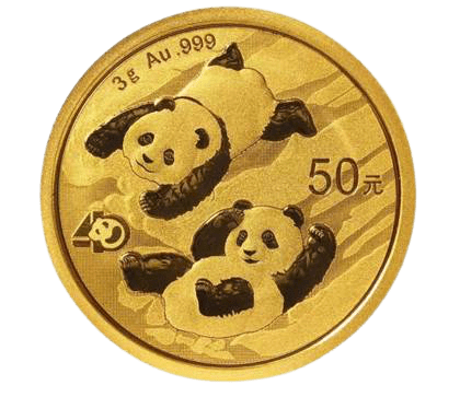 Złota moneta Chińska Panda 3 g 2022 rewers