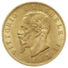 Złota moneta lokacyjna 20 Lirów Włochy Wiktor Emanuel II rewers