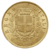 Złota moneta lokacyjna 20 Lirów Włochy Wiktor Emanuel II awers