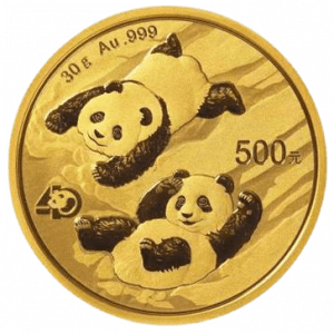 Złota moneta Chińska Panda 30g 2022 rewers