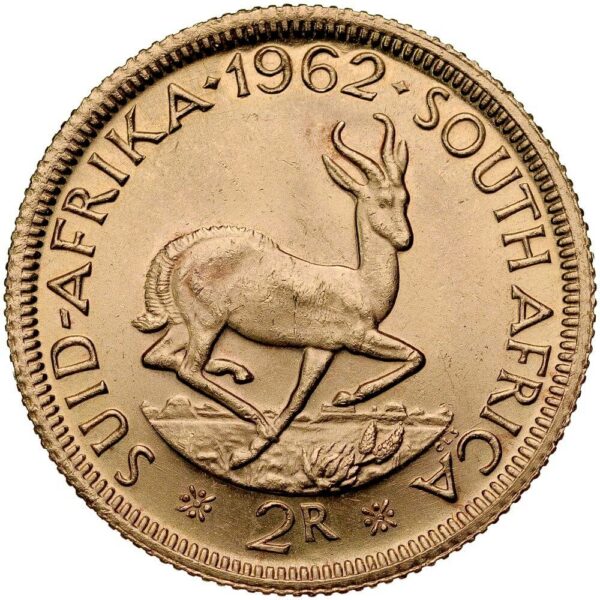 Złota moneta 2 Randy Republika Południowej Afryki lata losowe rewers