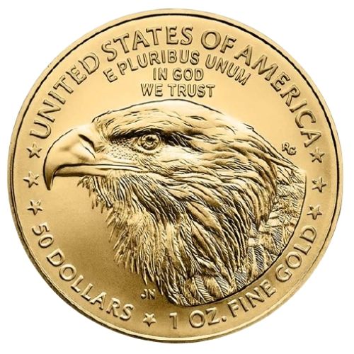 Złota moneta Orzeł Amerykański 1 oz 2021/22 rewers
