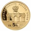 Złota moneta 90. rocznica odzyskania niepodległości 50 zł 2008 NBP awers